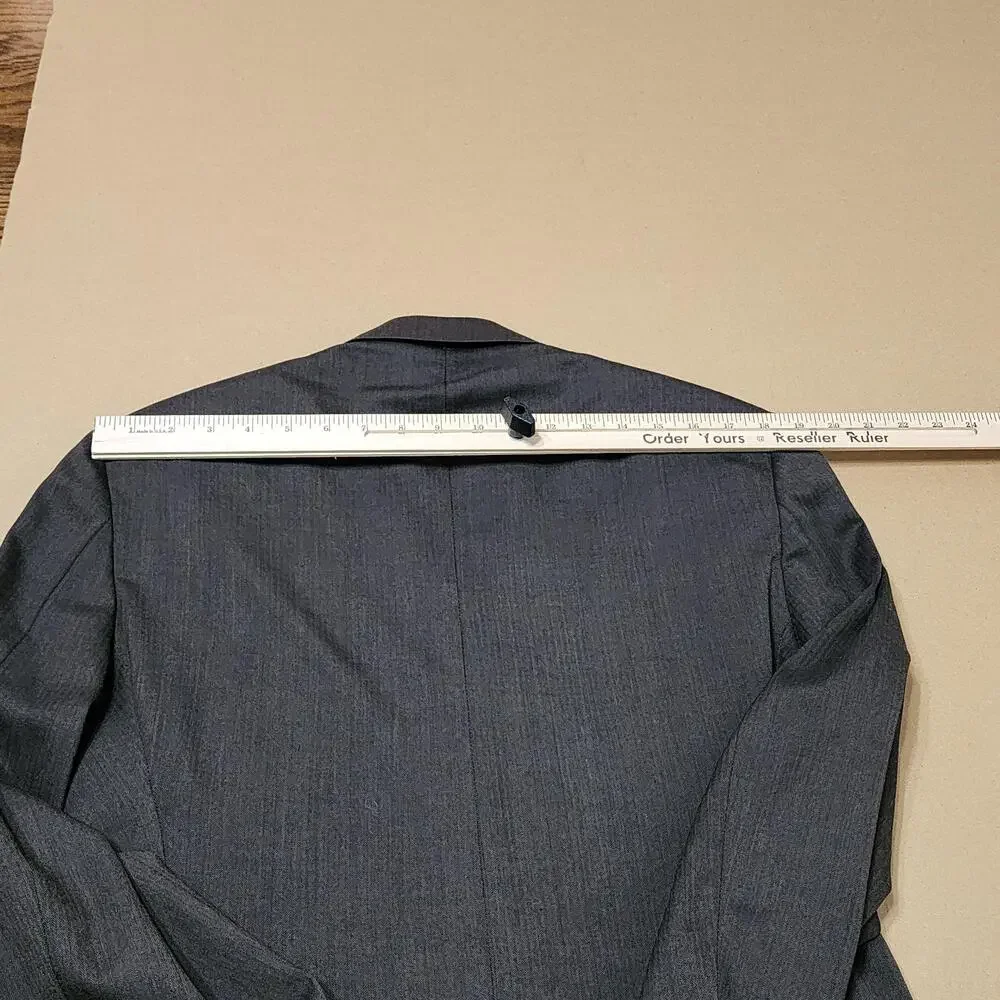 Brooks Brothers Sport Coat Mens 38 Gray Herringbone Tweed Stretch Two Button